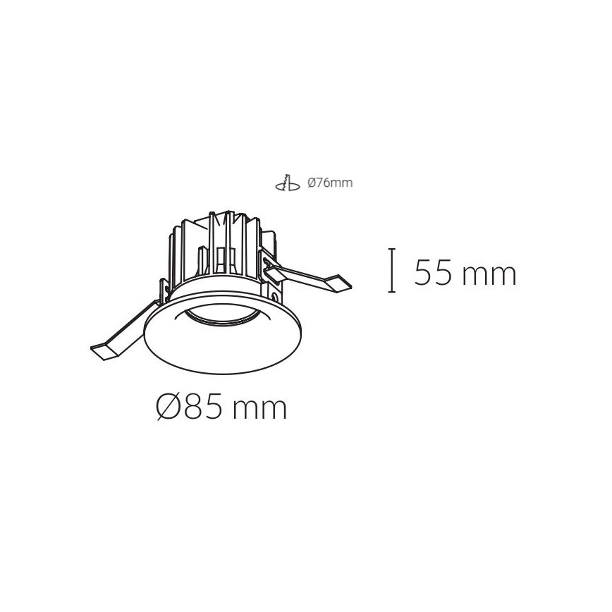 Kohl Lighting - Foco de encastrar de casa de banho LED LUXO LED/12W/230V IP65