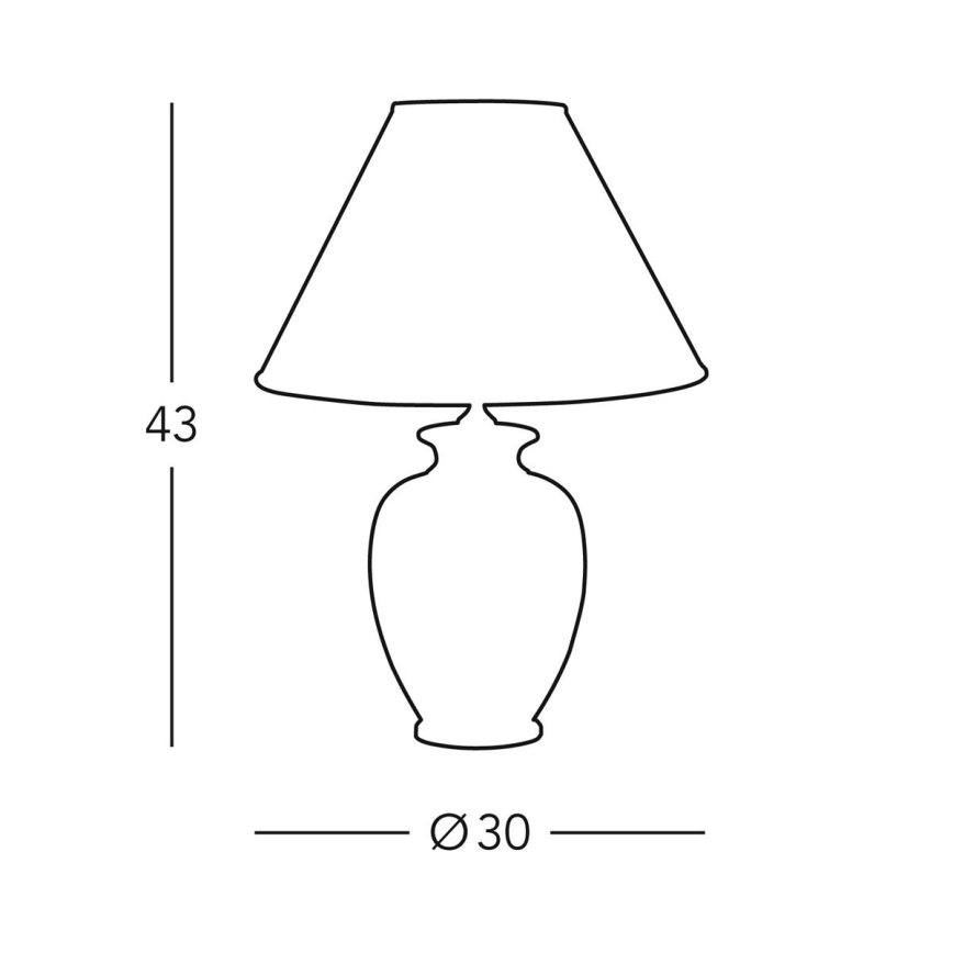 Kolarz 0014.70 - Candeeiro de mesa GIARDINO 1xE27/100W/230V pr. 30 cm
