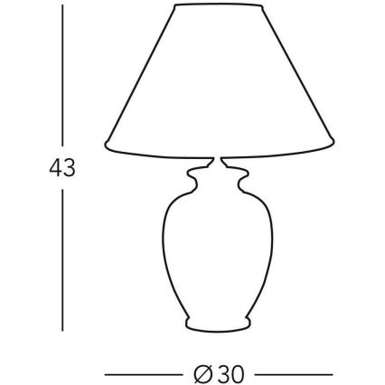 Kolarz 0014.73.6 - Lâmpada de mesa TLAVORIO 1xE27/100W/230V