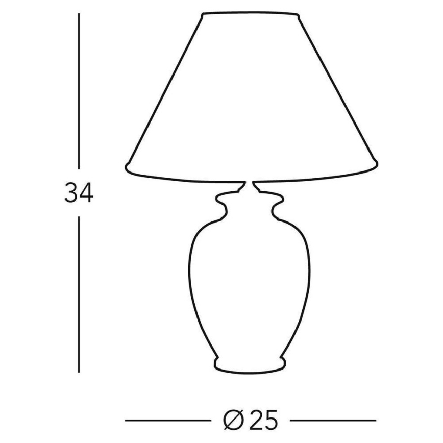 Kolarz 0014.73S.7 - Lâmpada de mesa GIARDINO 1xE27/100W/230V