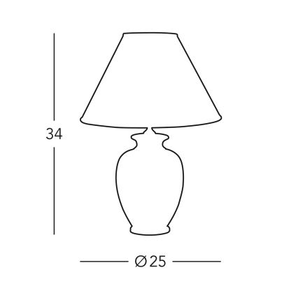 Kolarz 0014.73S - Candeeiro de mesa GIARDINO 1xE27/60W/230V