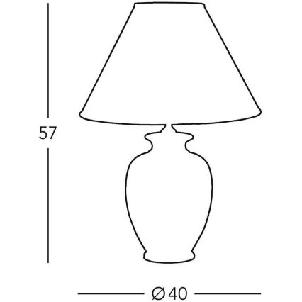 Kolarz 0014.74.6 - Lâmpada de mesa TLAVORIO 1xE27/100W/230V