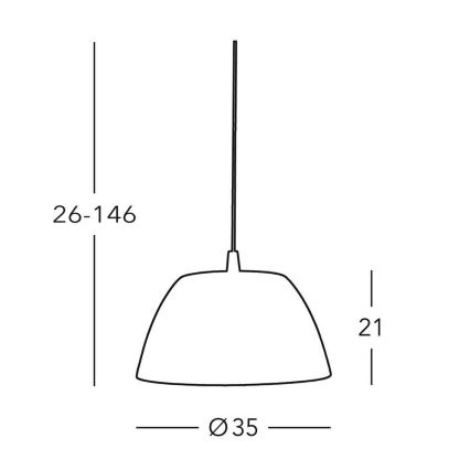 Kolarz 0051.31.6 - Candeeiro suspenso num fio MALMÖ 1xE27/60W/230V
