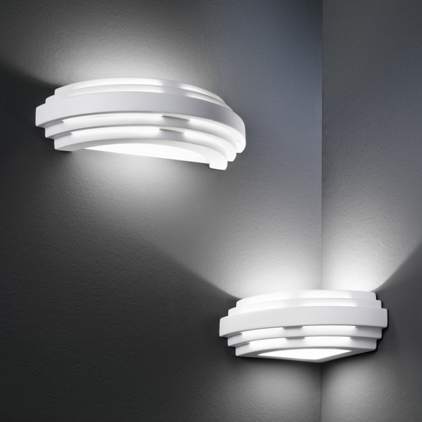 Kolarz 0290.61E - Iluminação de parede STIEGEL 1xG9/60W/230V branco