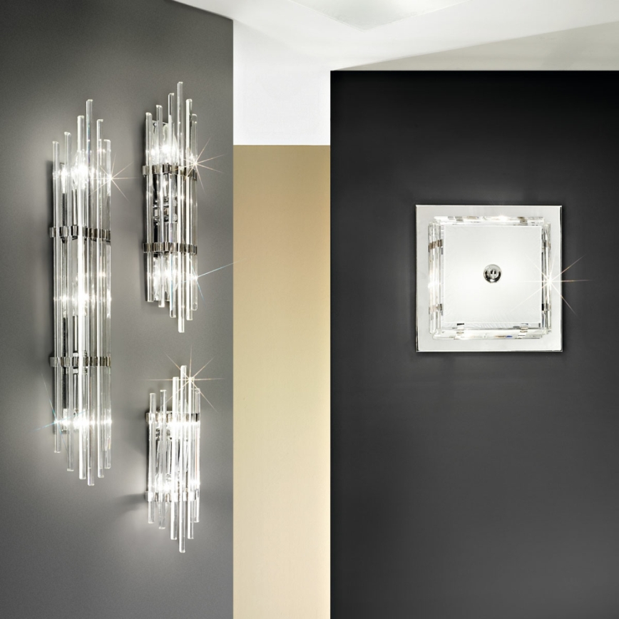 Kolarz 0342.62S.5 - Iluminação de parede ONTARIO 2xE14/40W/230V 31 cm cromado brilhante