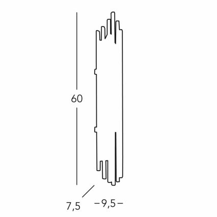 Kolarz 0342.63.3 - Iluminação de parede ONTARIO 3xE14/40W/230V 60 cm 24K dourado