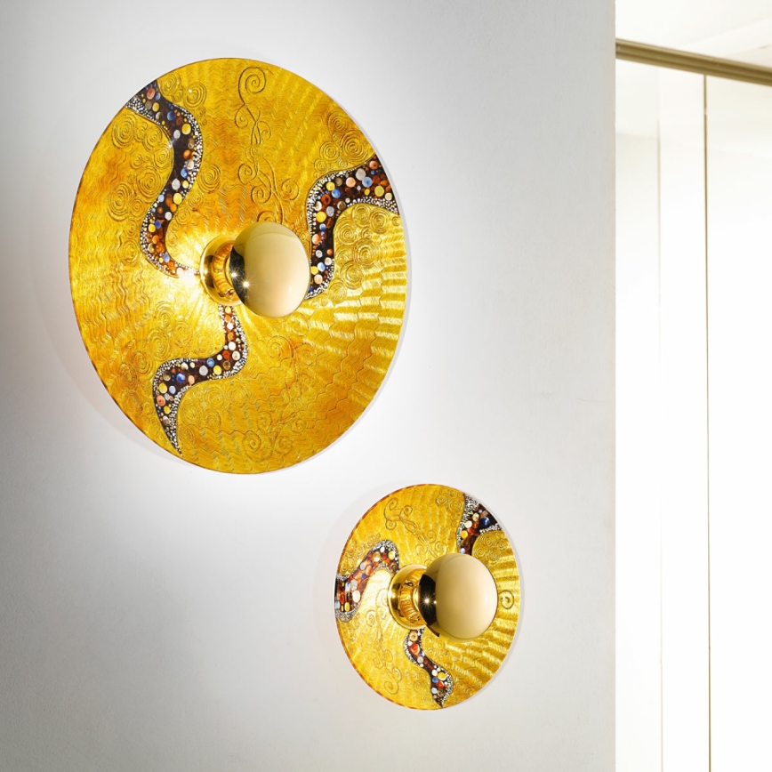 Kolarz 0365.61XL.V1.3 - Iluminação de parede LUNA 1xE27/100W/230V 24K dourado