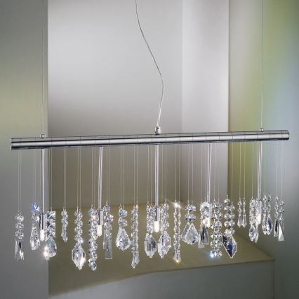 Kolarz 104.85.5 - Candeeiro suspenso de cristal STRETTA 5xG9/40W/230V cromado brilhante