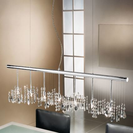 Kolarz 104.87.5 - Candeeiro suspenso de cristal STRETTA 7xG9/40W/230V cromado brilhante