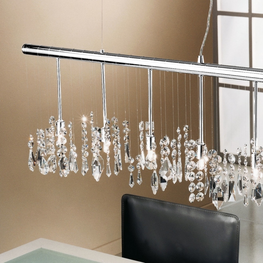 Kolarz 104.87.5 - Candeeiro suspenso de cristal STRETTA 7xG9/40W/230V cromado brilhante