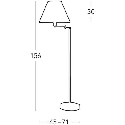 Kolarz 264.41.4 - Candeeiro de chão HILTON 1xE27/60W/230V