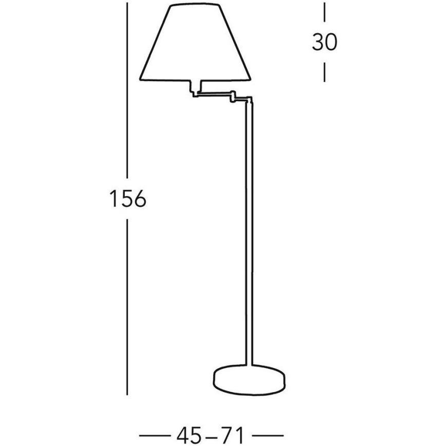 Kolarz 264.41.4 - Candeeiro de chão HILTON 1xE27/60W/230V