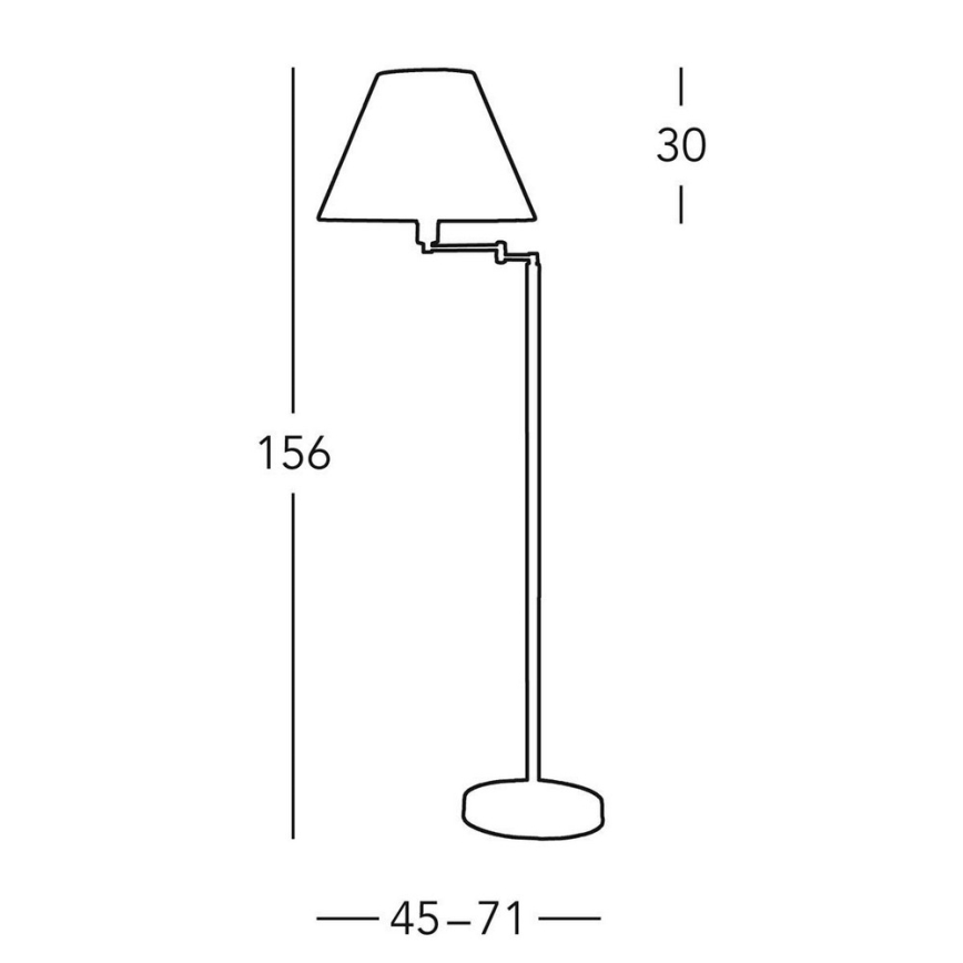 Kolarz 264.41.6 - Candeeiro de chão HILTON 1xE27/60W/230V