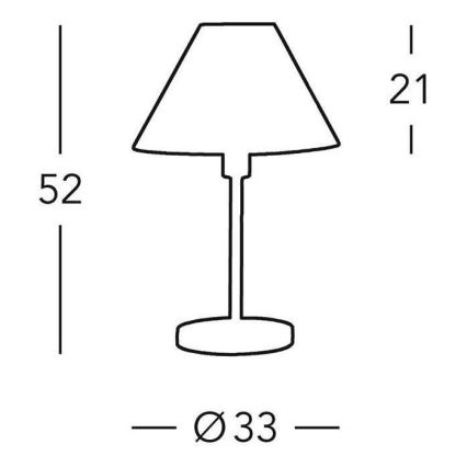 Kolarz 264.70.4 - Lâmpada de mesa HILTON 1xE27/60W/230V