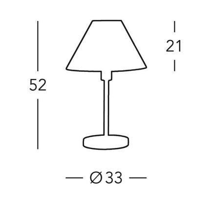 Kolarz 264.70.6 - Lâmpada de mesa HILTON 1xE27/60W/230V