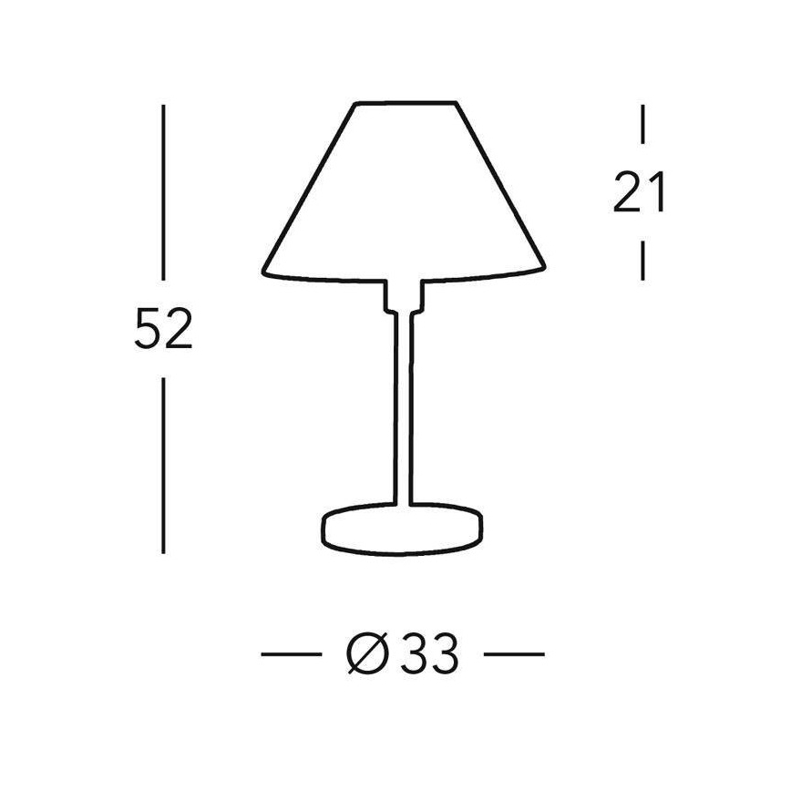 Kolarz 264.70.6 - Lâmpada de mesa HILTON 1xE27/60W/230V