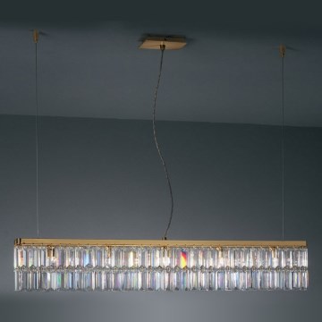 Kolarz 314.87.3 - Candeeiro suspenso de cristal PRISMA 7xG9/25W/230V 24K dourado
