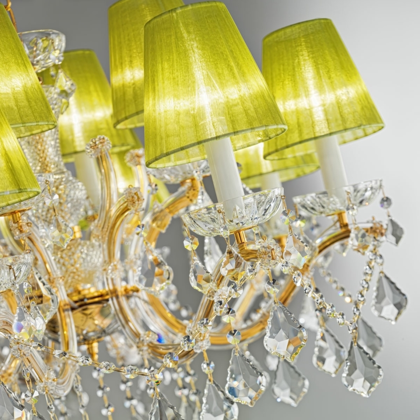 Kolarz 3149.88.3.KoT - Candeeiro suspenso de cristal MARIA LOUISE 8xE14/40W/230V 24K dourado