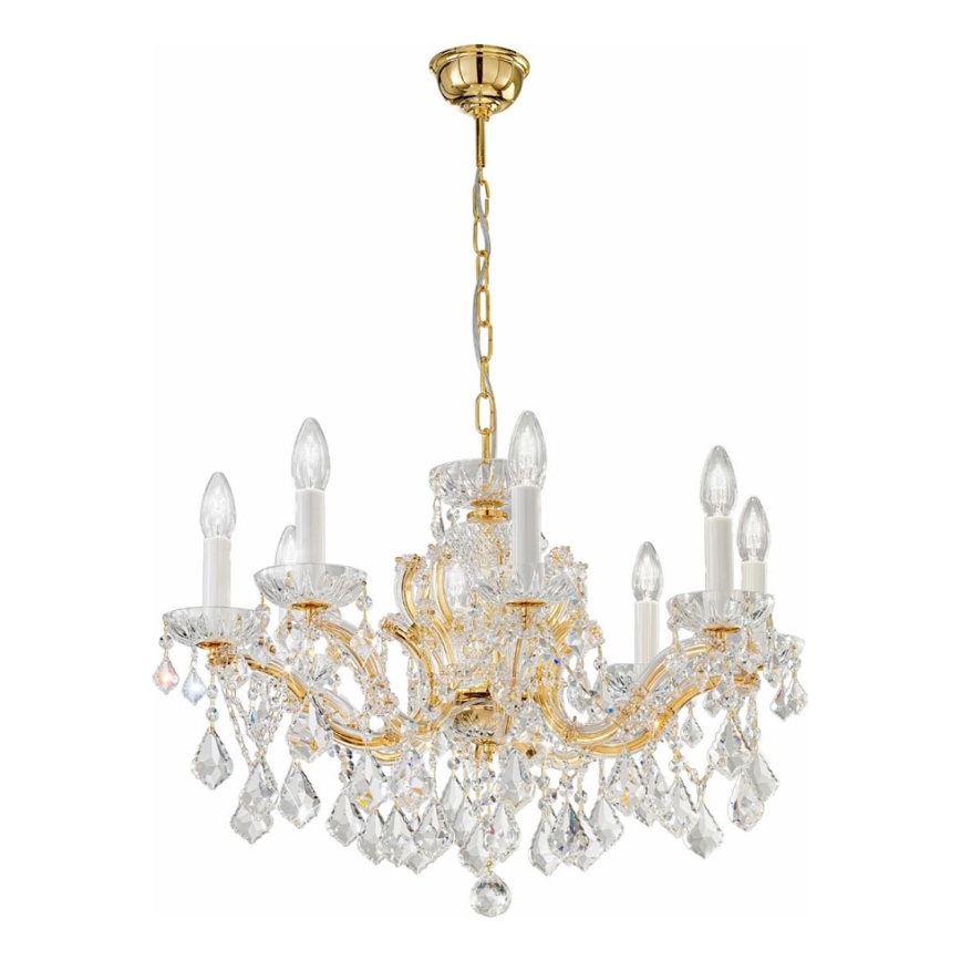 Kolarz 3149.88.3.KoT - Candeeiro suspenso de cristal MARIA LOUISE 8xE14/40W/230V 24K dourado