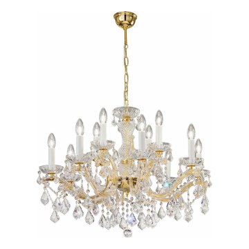 Kolarz 3149.88+4.3.KoT - Candeeiro suspenso de cristal MARIA LOUISE 12xE14/40W/230V 24K dourado