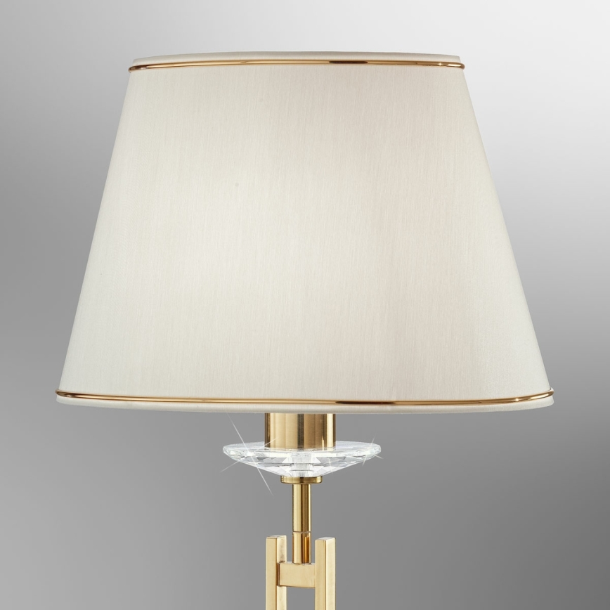 Kolarz 330.71.8C - Candeeiro de mesa de cristal IMPERIAL 1xE27/60W/230V dourado/bege