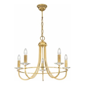 Kolarz 330.85.8C - Candeeiro suspenso de cristal IMPERIAL 5xE14/60W/230V dourado
