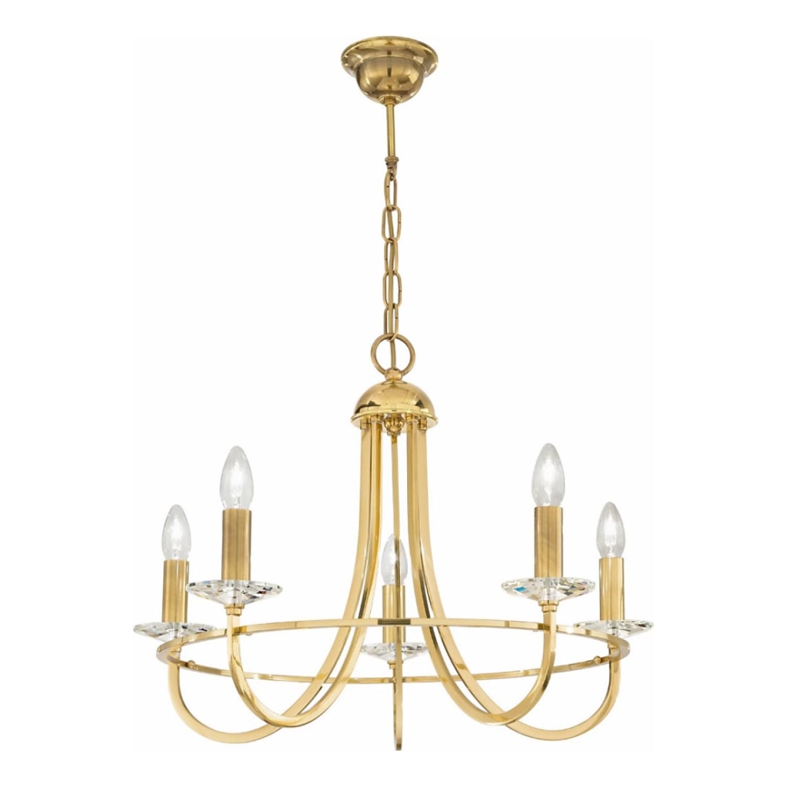 Kolarz 330.85.8C - Candeeiro suspenso de cristal IMPERIAL 5xE14/60W/230V dourado