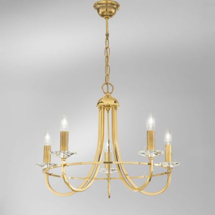 Kolarz 330.85.8C - Candeeiro suspenso de cristal IMPERIAL 5xE14/60W/230V dourado