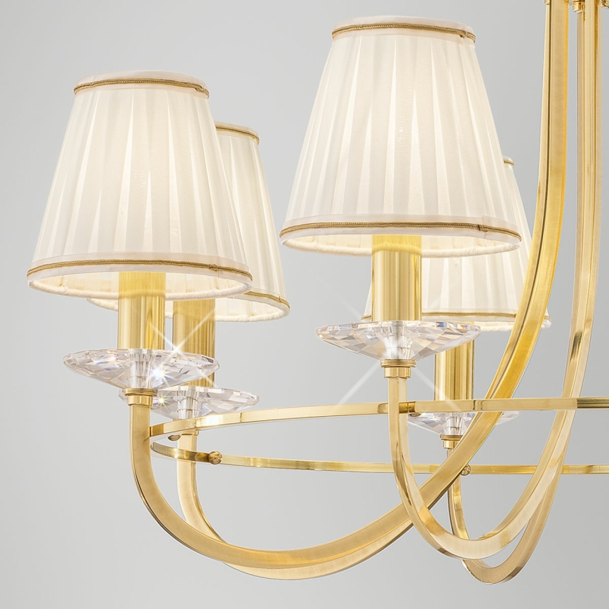 Kolarz 330.85.8C - Candeeiro suspenso de cristal IMPERIAL 5xE14/60W/230V dourado
