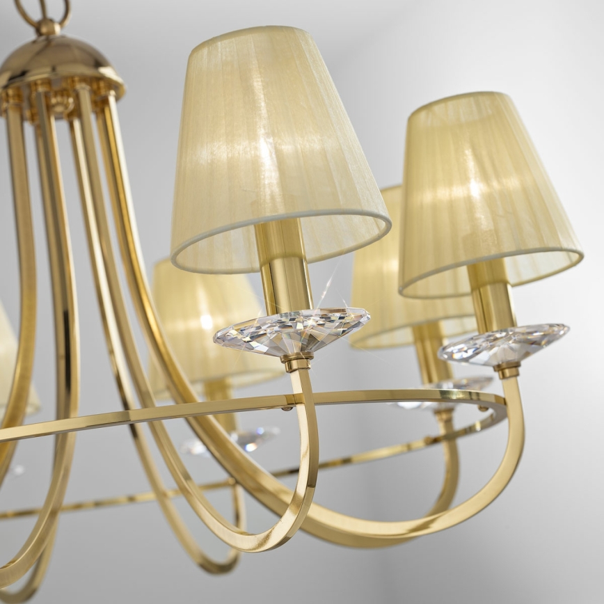 Kolarz 330.85.8C - Candeeiro suspenso de cristal IMPERIAL 5xE14/60W/230V dourado