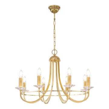 Kolarz 330.88.8C - Candeeiro suspenso de cristal IMPERIAL 8xE14/60W/230V dourado