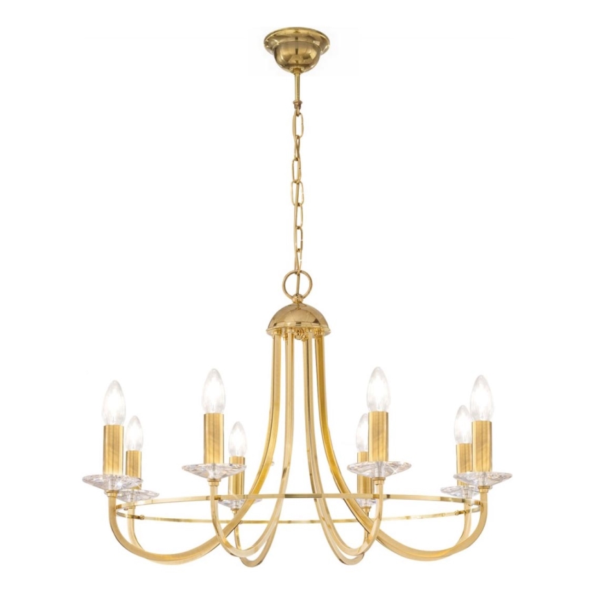 Kolarz 330.88.8C - Candeeiro suspenso de cristal IMPERIAL 8xE14/60W/230V dourado
