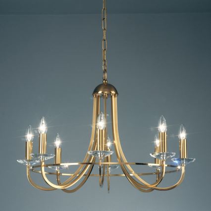 Kolarz 330.88.8C - Candeeiro suspenso de cristal IMPERIAL 8xE14/60W/230V dourado