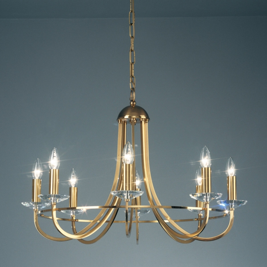 Kolarz 330.88.8C - Candeeiro suspenso de cristal IMPERIAL 8xE14/60W/230V dourado