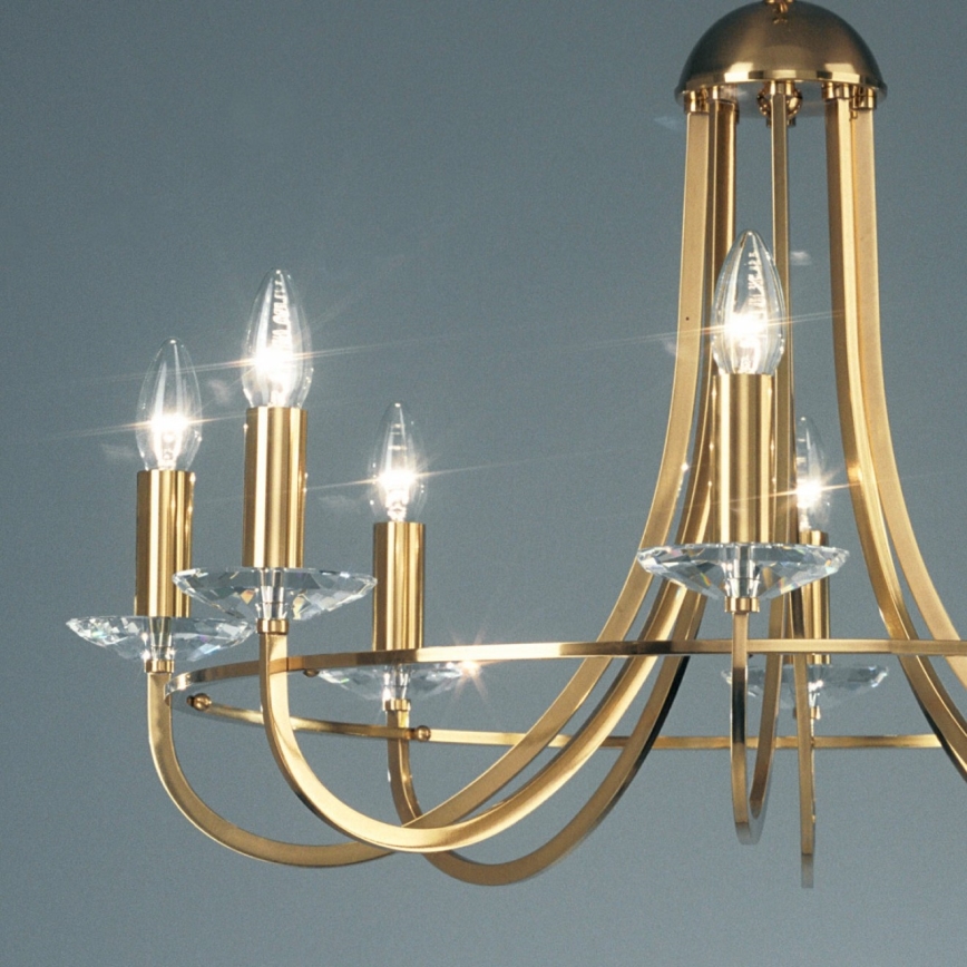 Kolarz 330.88.8C - Candeeiro suspenso de cristal IMPERIAL 8xE14/60W/230V dourado