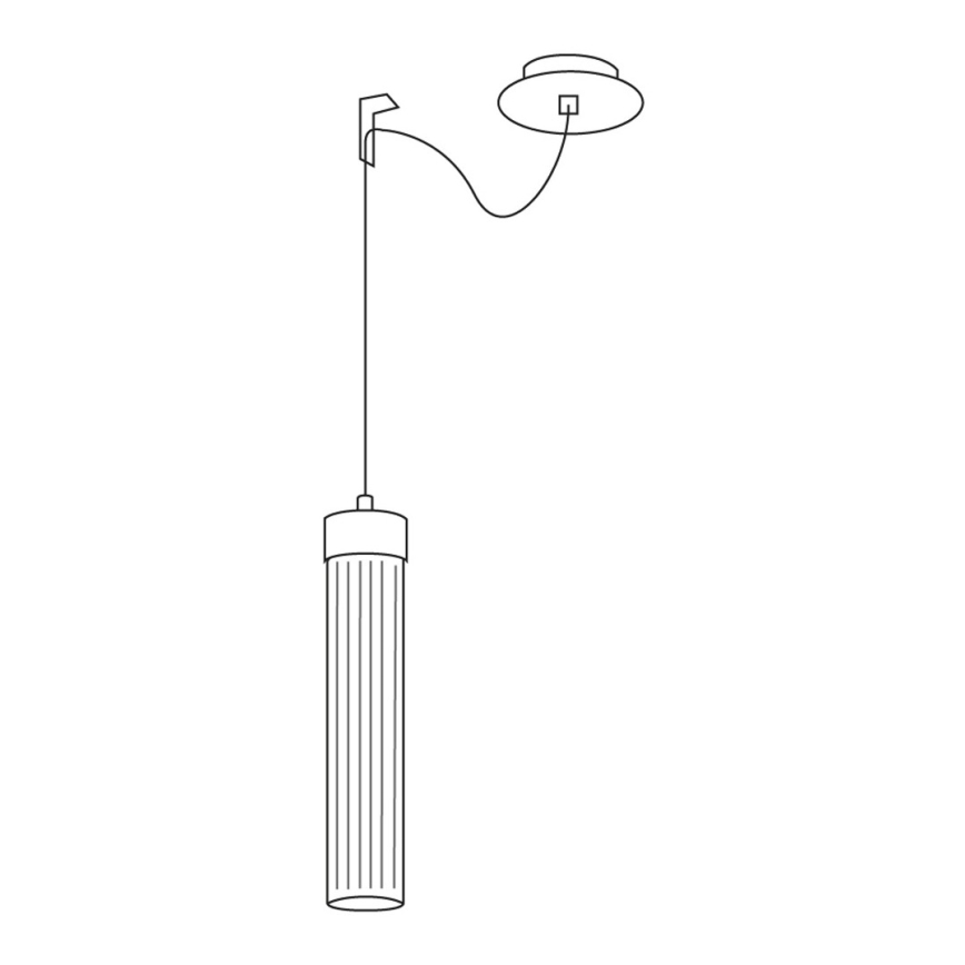 Kolarz 6009.30151 - Candelabro suspenso RAGGIO 1xE14/25W/230V prateado