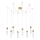 Kolarz 6009.30830 - Candeeiro suspenso RAGGIO 8xE14/25W/230V aranha 24K dourado