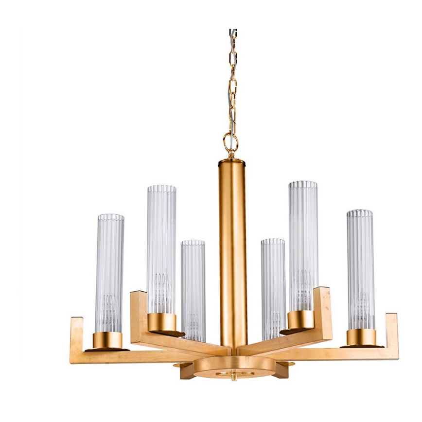 Kolarz 6009.80630 - Candelabro suspenso RAGGIO 6xE14/25W/230V 24K dourado
