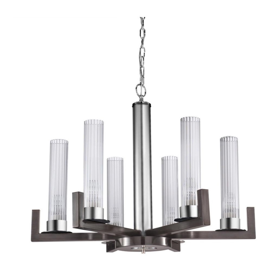 Kolarz 6009.80660 - Candelabro suspenso RAGGIO 6xE14/25W/230V mate cromado