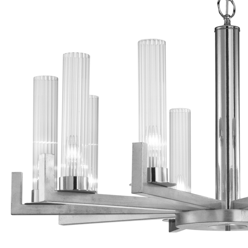 Kolarz 6009.81050 - Candelabro suspenso RAGGIO 10xE14/25W/230V prateado
