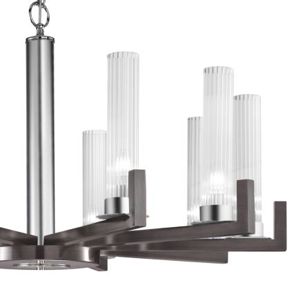 Kolarz 6009.81060 - Candelabro suspenso RAGGIO 10xE14/25W/230V mate cromado