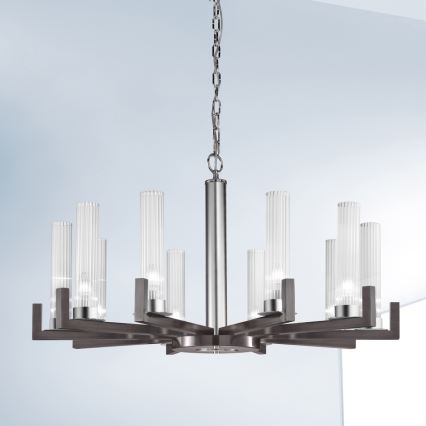 Kolarz 6009.81060 - Candelabro suspenso RAGGIO 10xE14/25W/230V mate cromado