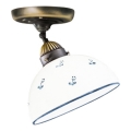 Kolarz 731.10.16 - Candeeiro integrado NONNA 1xE27/75W/230V diâmetro 20 cm azul