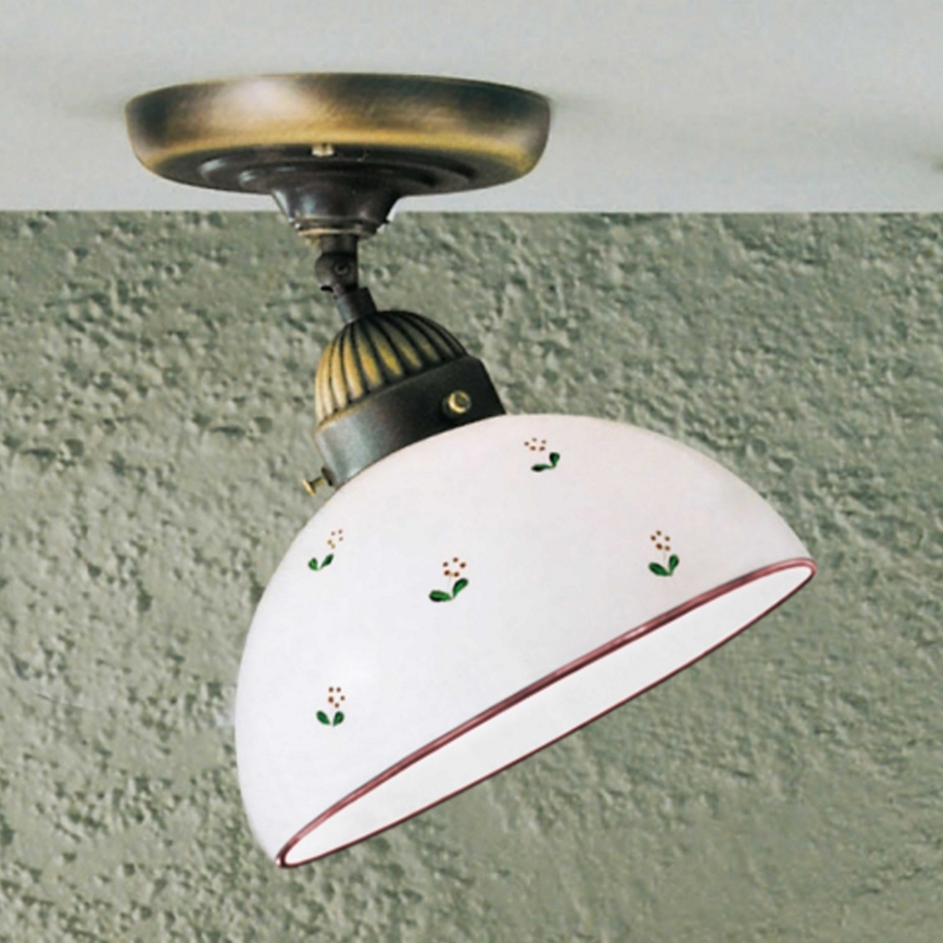 Kolarz 731.10.69 - Candeeiro integrado NONNA 1xE27/75W/230V diâmetro 20 cm vermelho