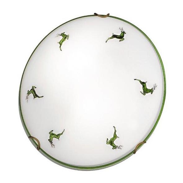 Kolarz 731.11.4.100-Iluminação de teto NONNA 1xE27/60W/230V pr.30 cm veado verde