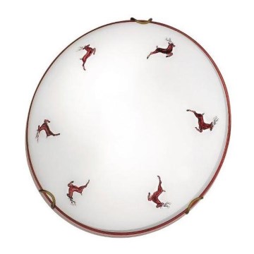 Kolarz 731.11.4.103-Iluminação de teto NONNA 1xE27/60W/230V pr.30cm veado vermelho
