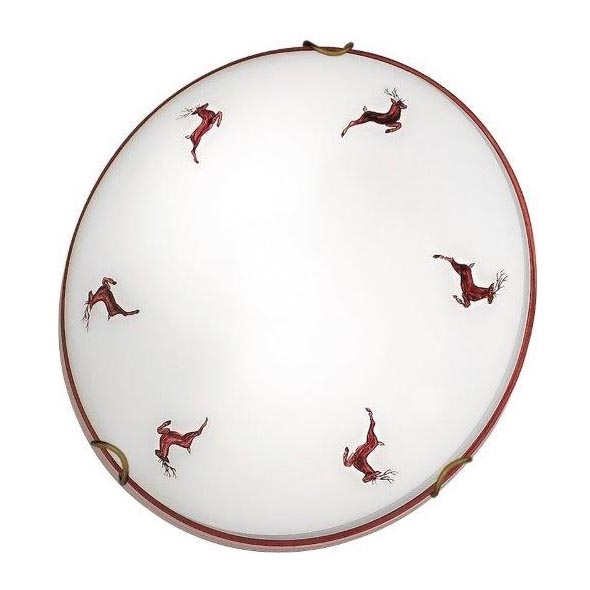 Kolarz 731.11.4.103-Iluminação de teto NONNA 1xE27/60W/230V pr.30cm veado vermelho