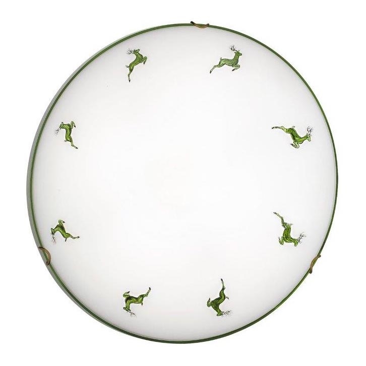 Kolarz 731.13.4.100-Iluminação de teto NONNA 3xE27/60W/230V pr.50 cm veado verde