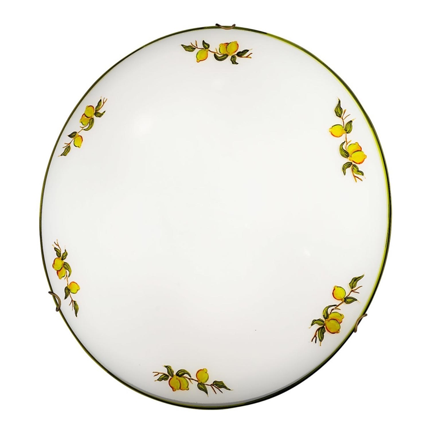 Kolarz 731.13.4.116 - Iluminação de teto NONNA 3xE27/60W/230V diâmetro 50 cm limões