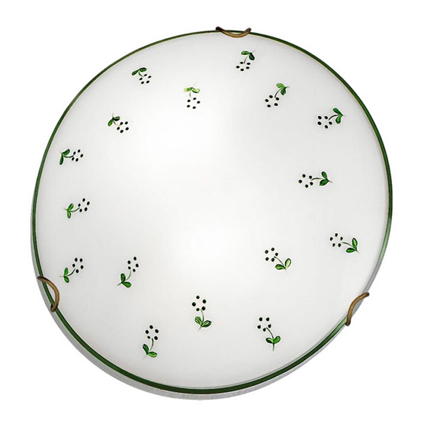 Kolarz 731.13.4.21 - Iluminação de teto NONNA 3xE27/60W/230V diâmetro 50 cm verde